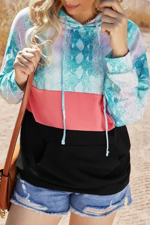 Snakeskin Colorblock Hoodie