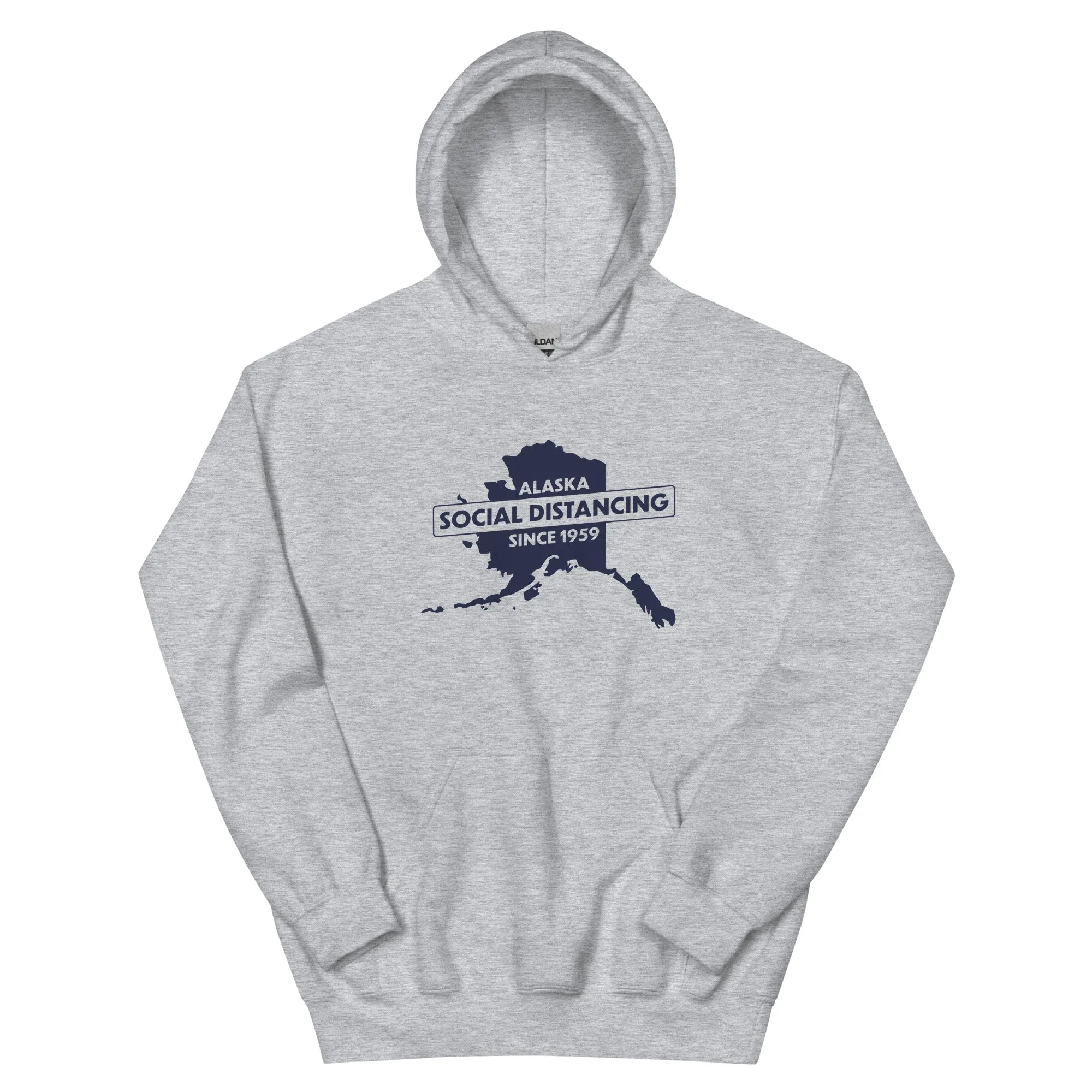 Social Distancing Since 1959 Alaska Hoodie