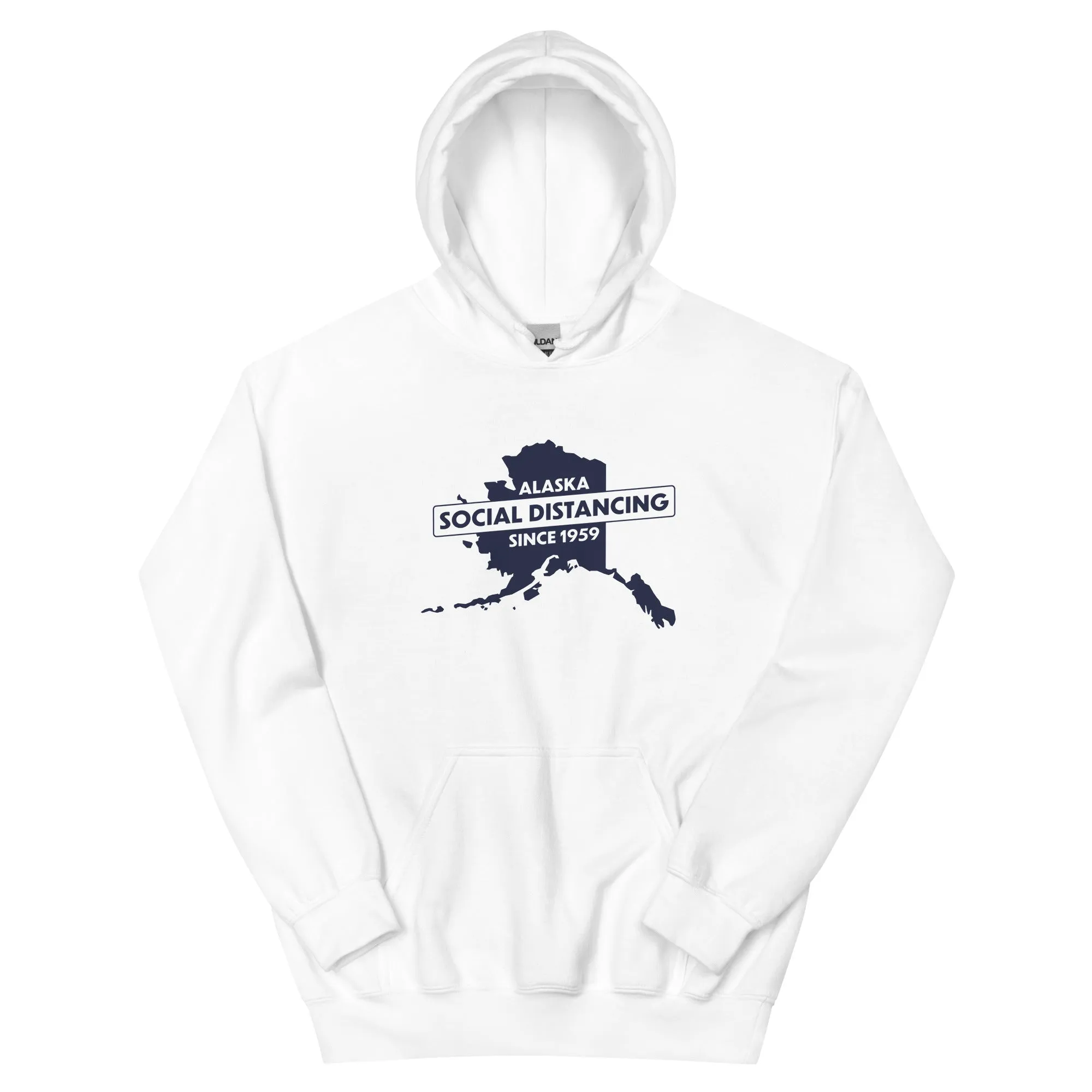 Social Distancing Since 1959 Alaska Hoodie