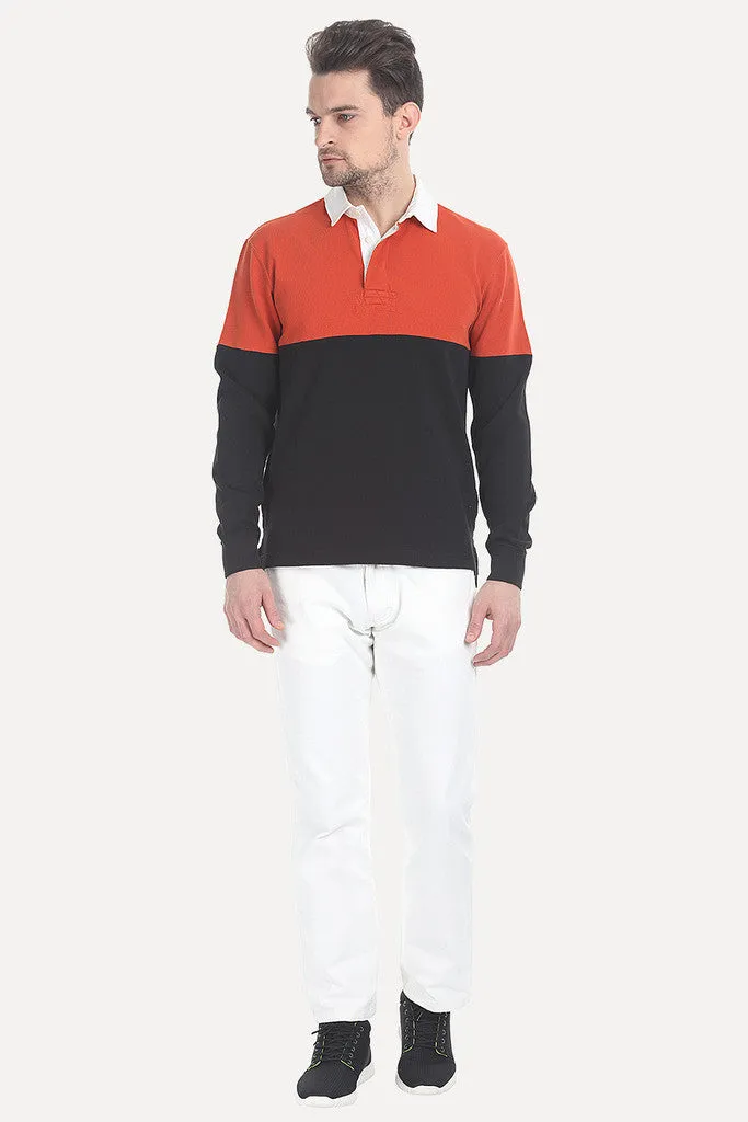 Solid Cotton Pique Rugby