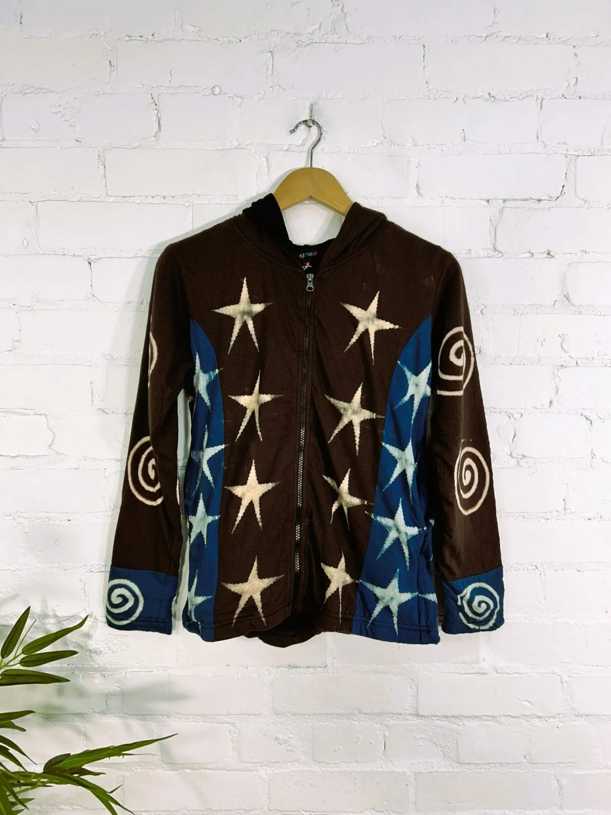 Star Lined Zip Hood Top