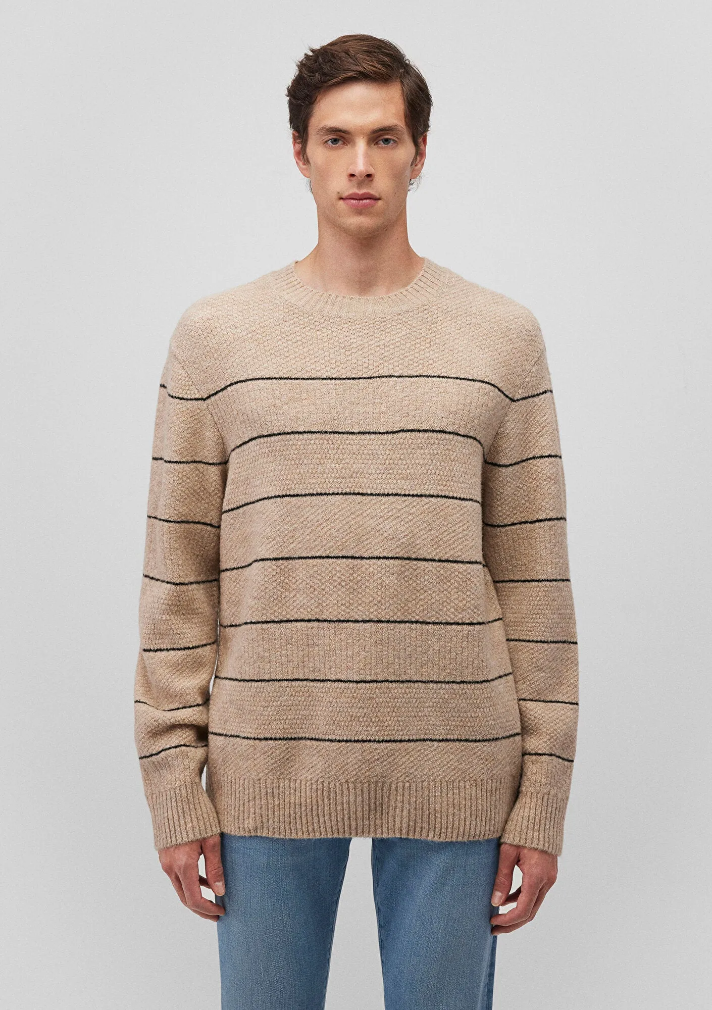 Striped Beige Sweater