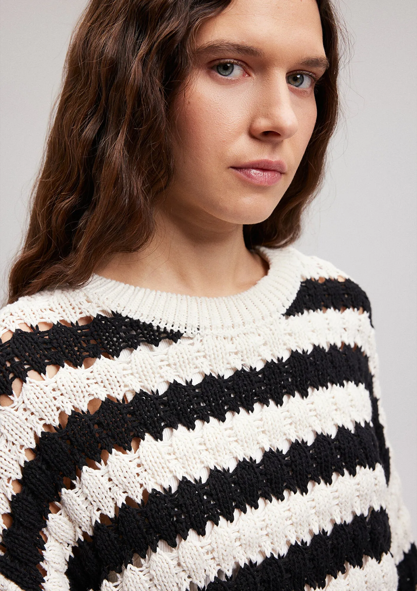 Striped Beige Sweater