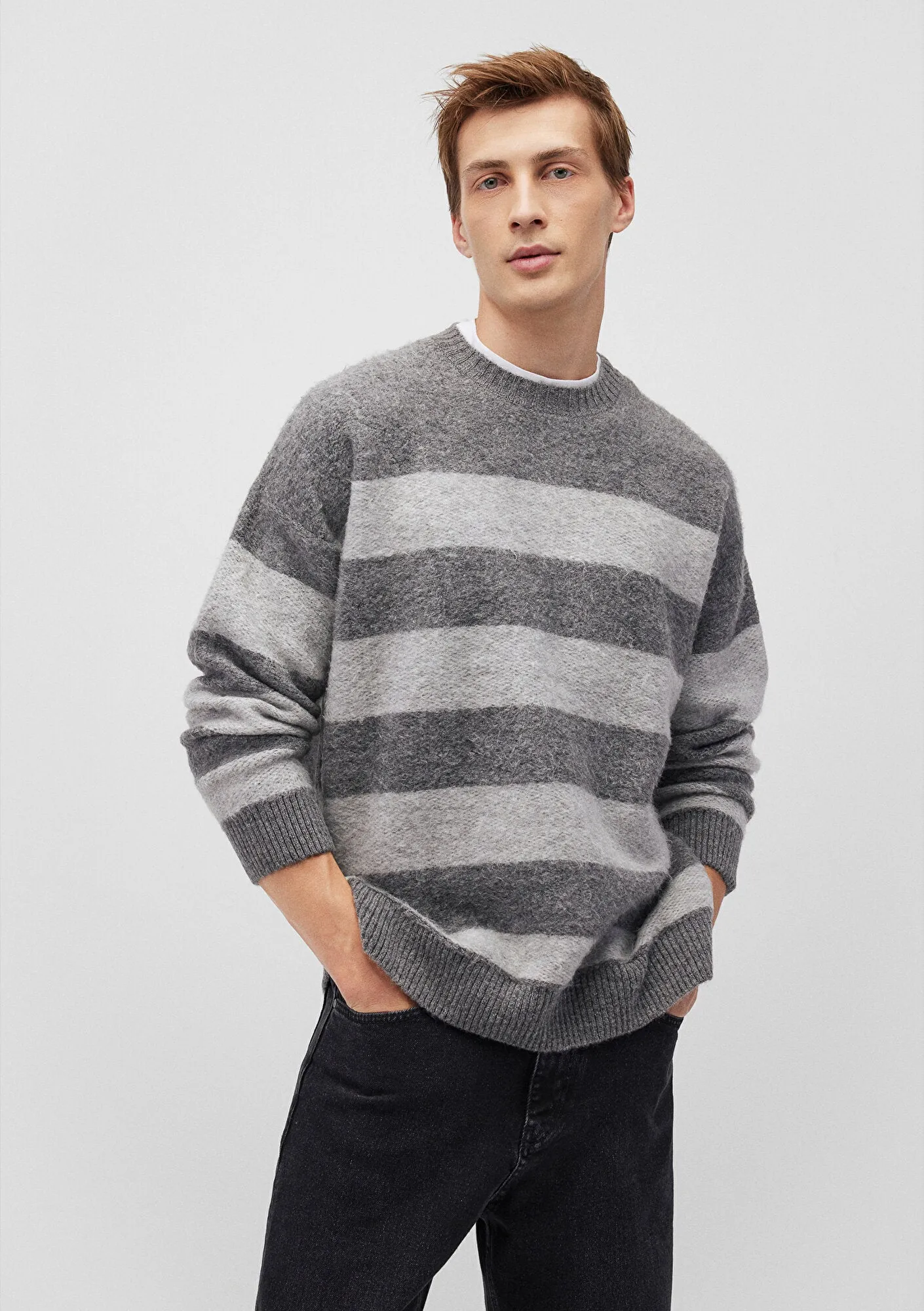 Striped Grey Sweater