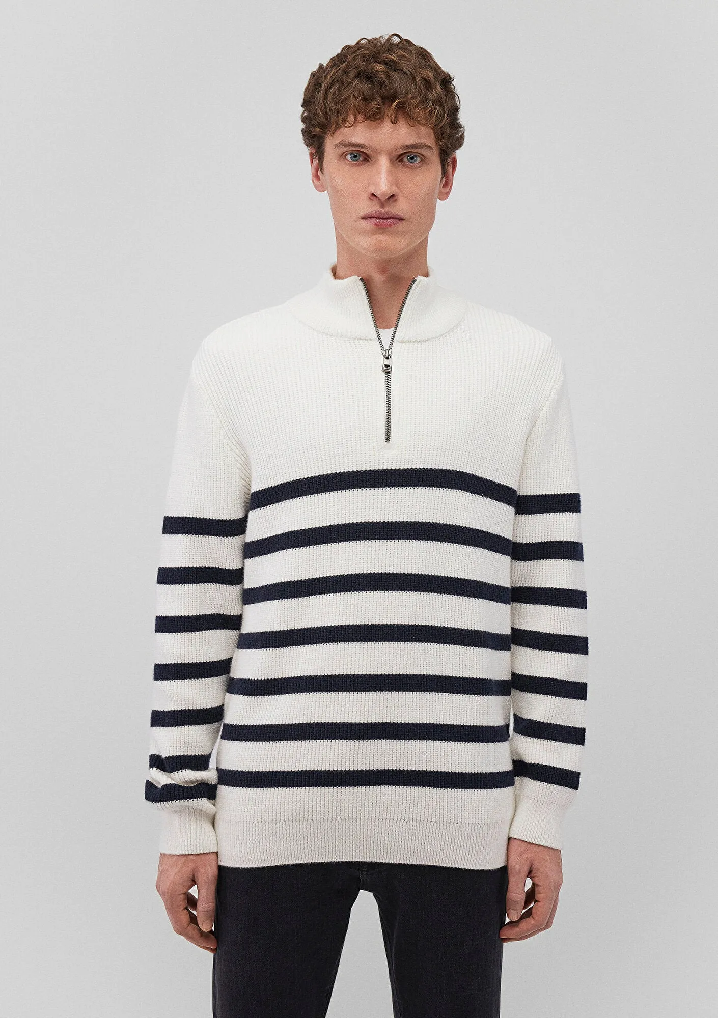 Striped Off White Sweater