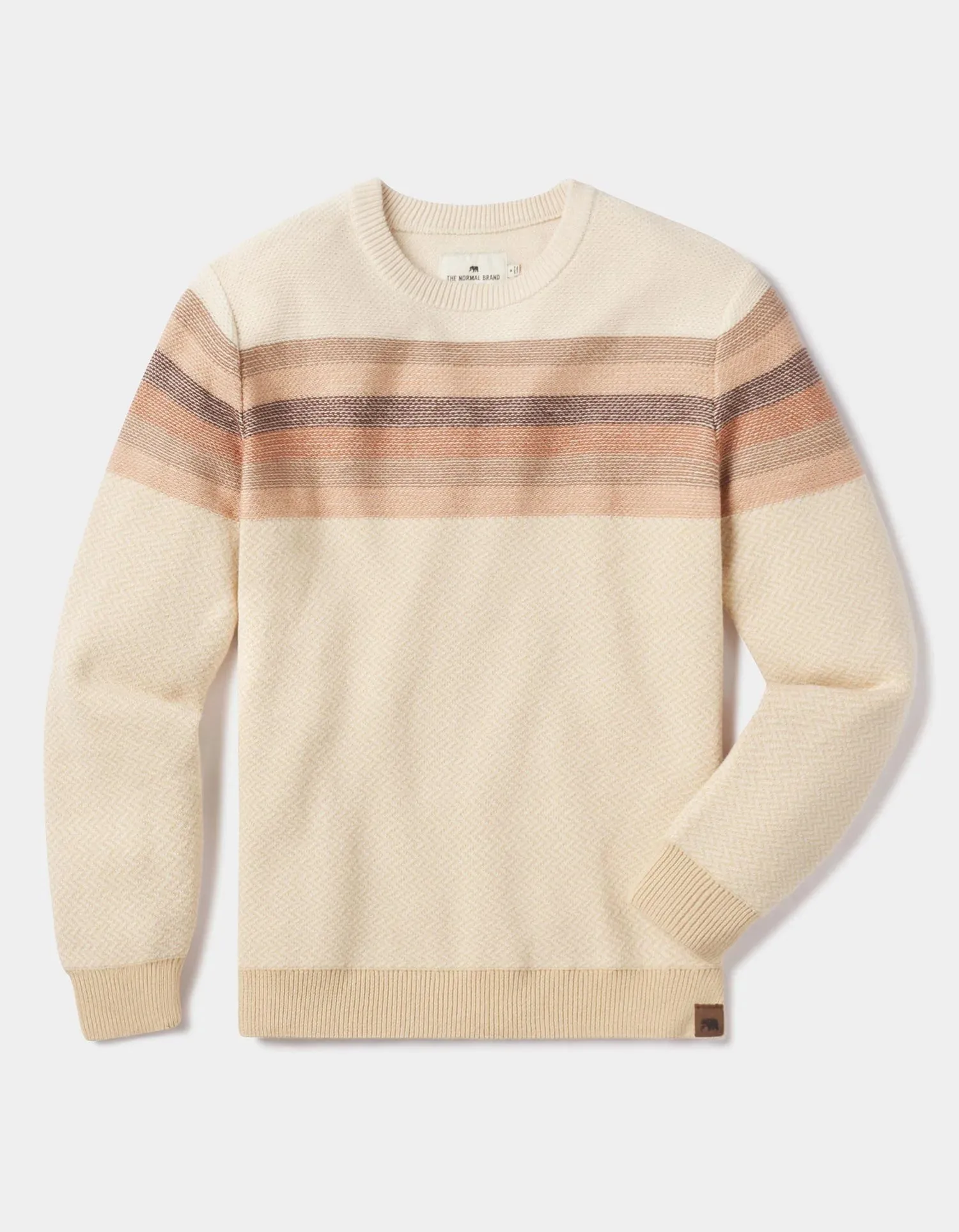 Striped Ski Sweater - Beige Multi