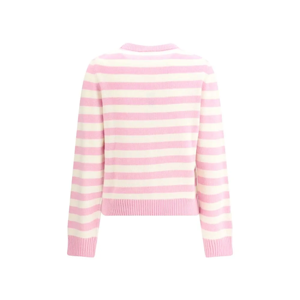 Striped sweater with rabbit