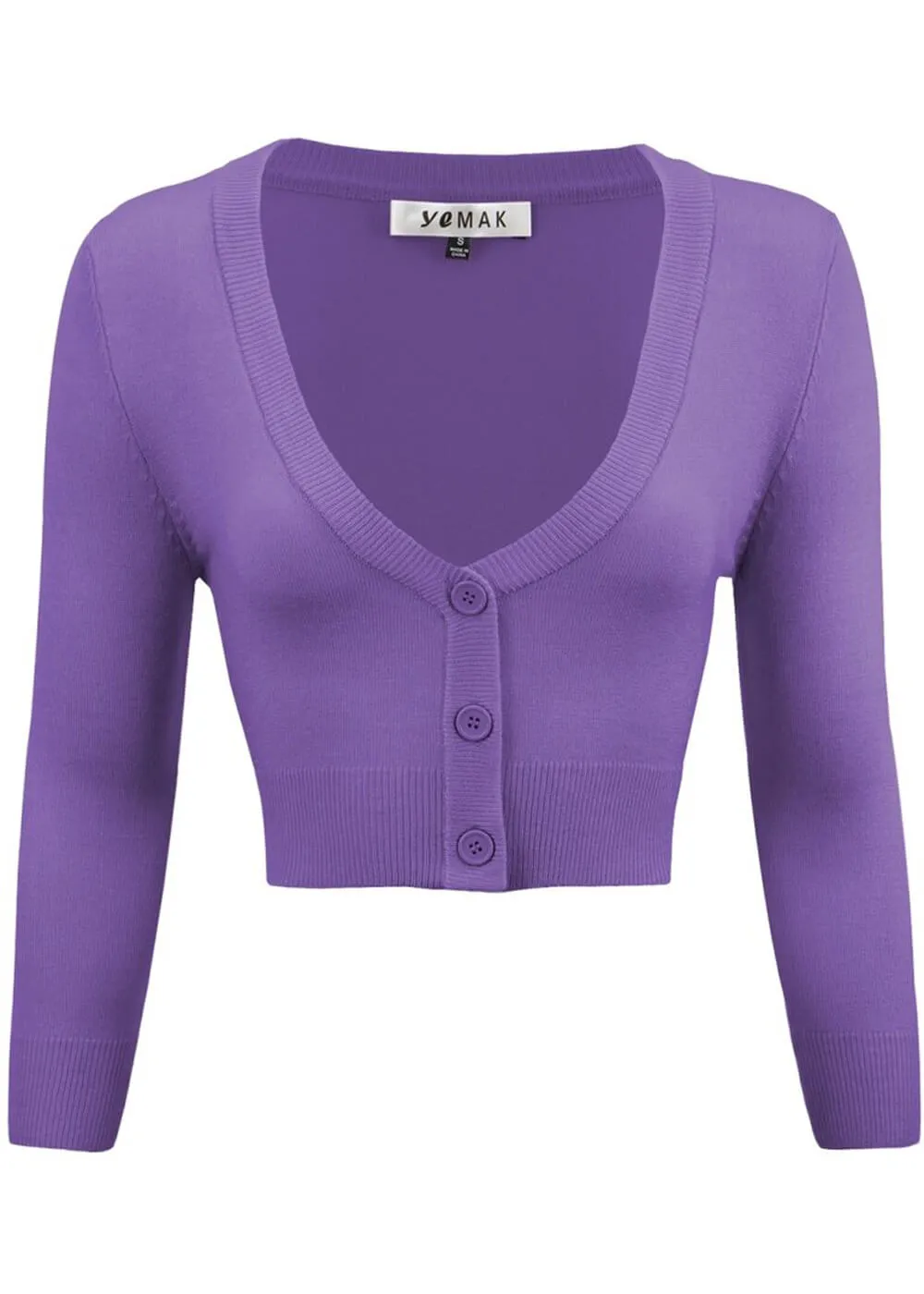 Succubus Clothing Retro Short 50's Cardigan Blueberry Purple