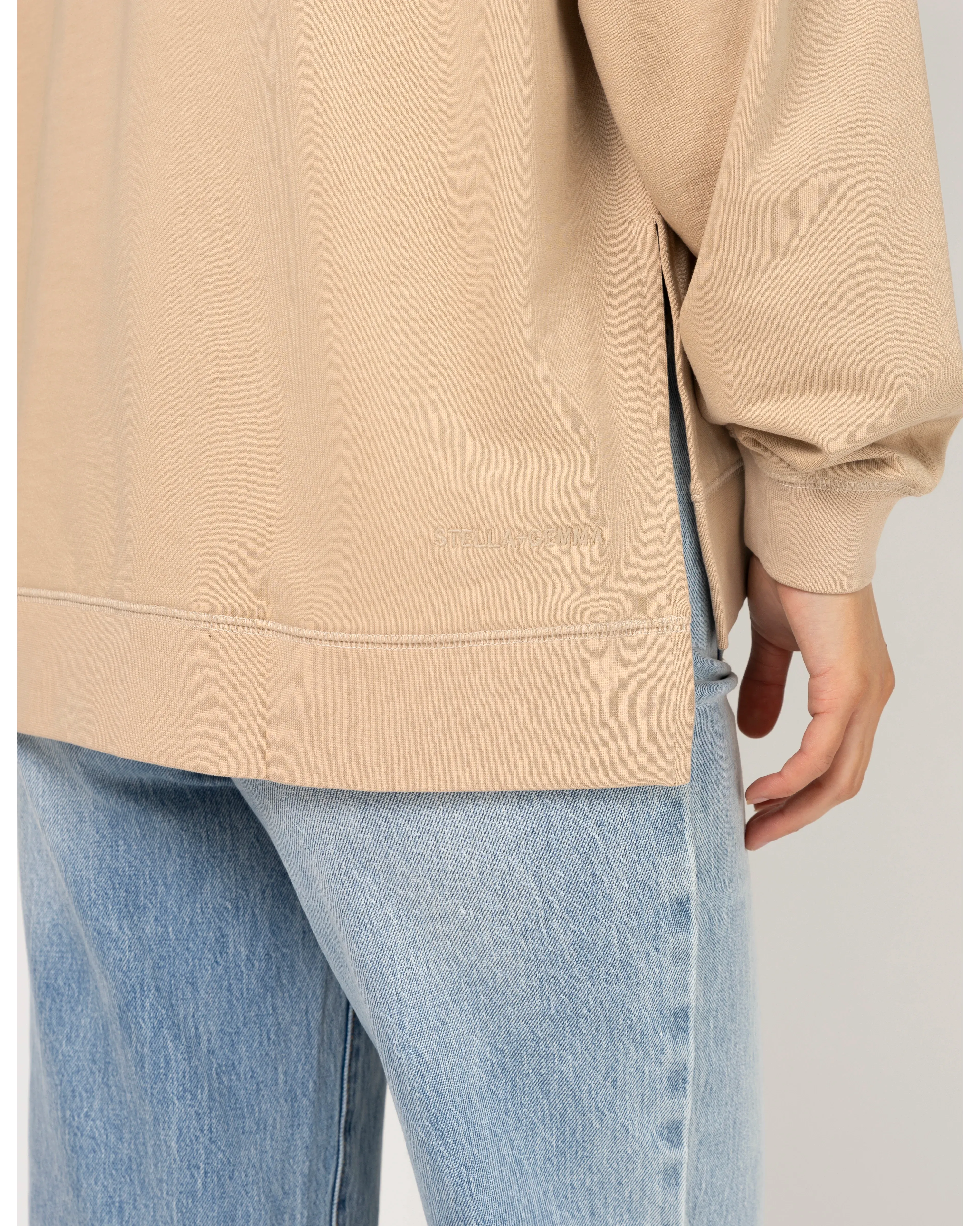 Sunday Sweater Leopard Logo - Concrete