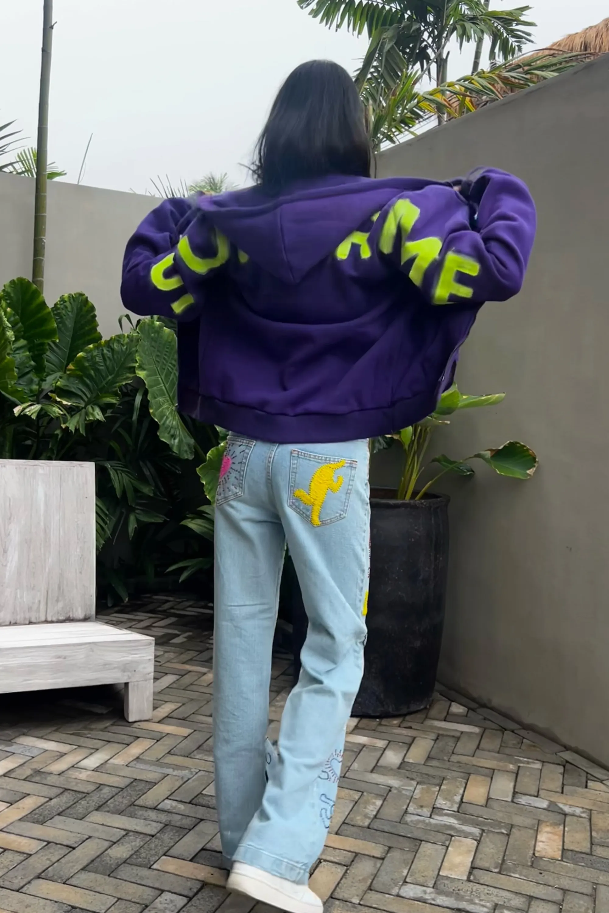 SUPER HYPER  HAND PAINTED HOODIE