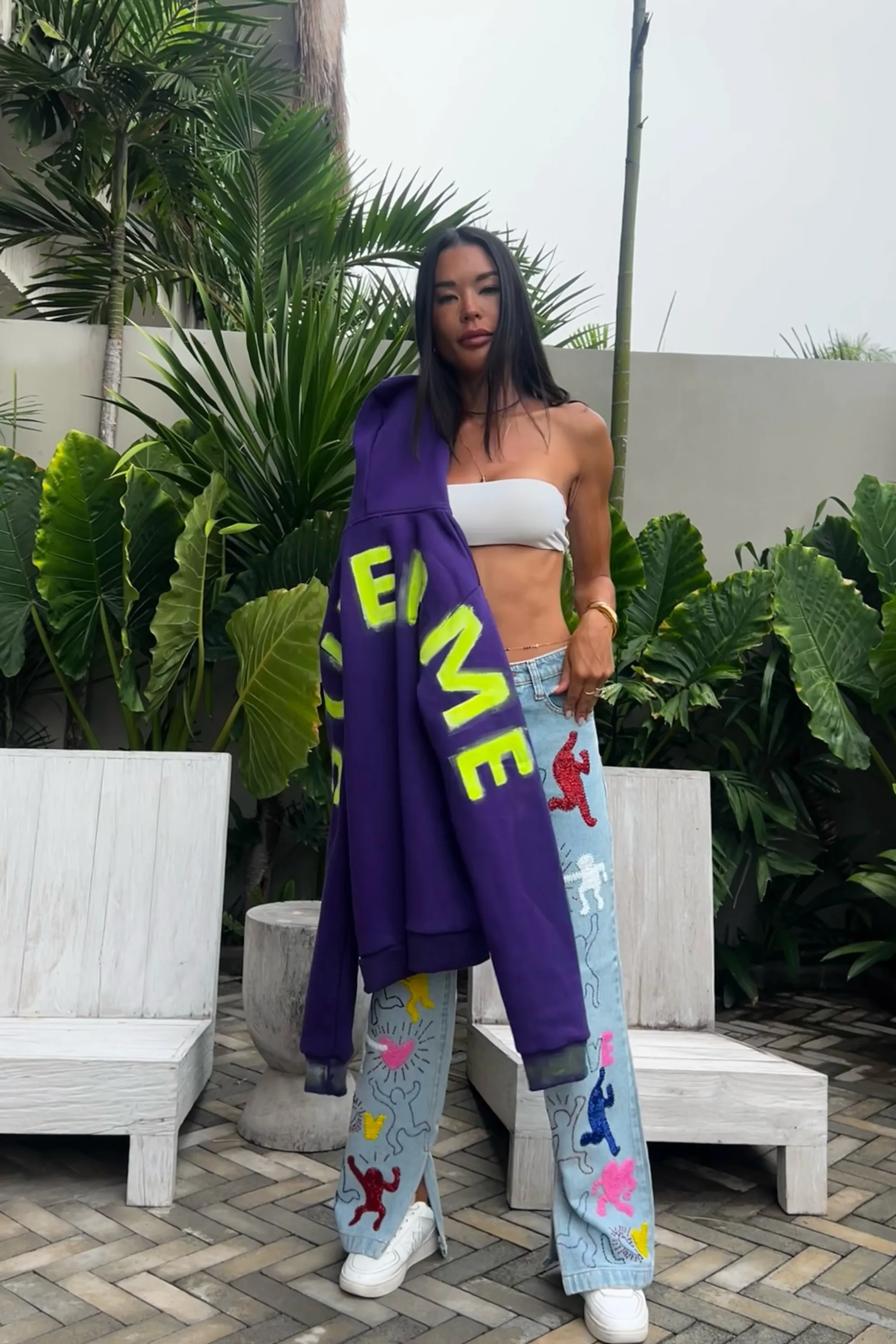 SUPER HYPER  HAND PAINTED HOODIE