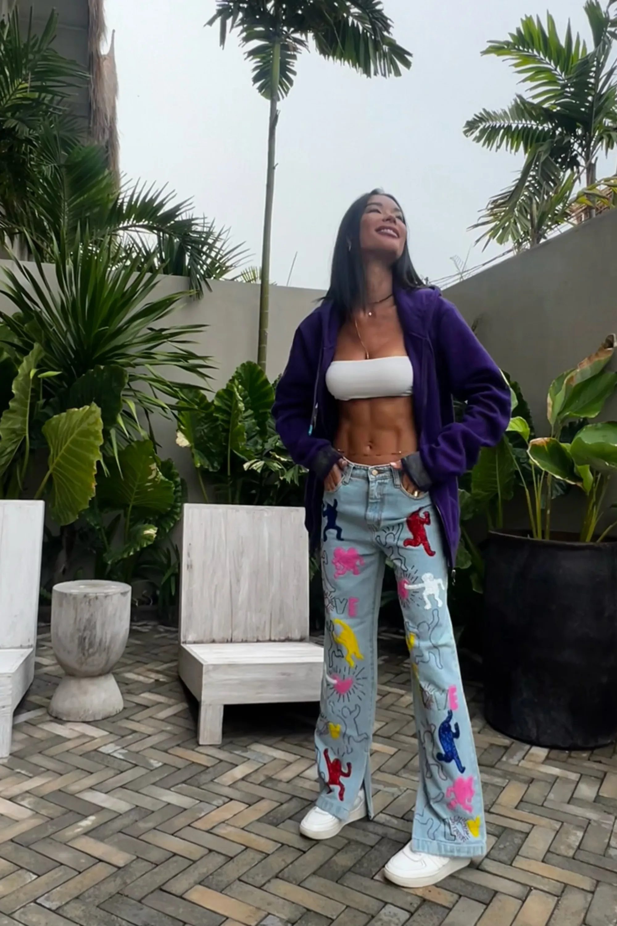 SUPER HYPER  HAND PAINTED HOODIE