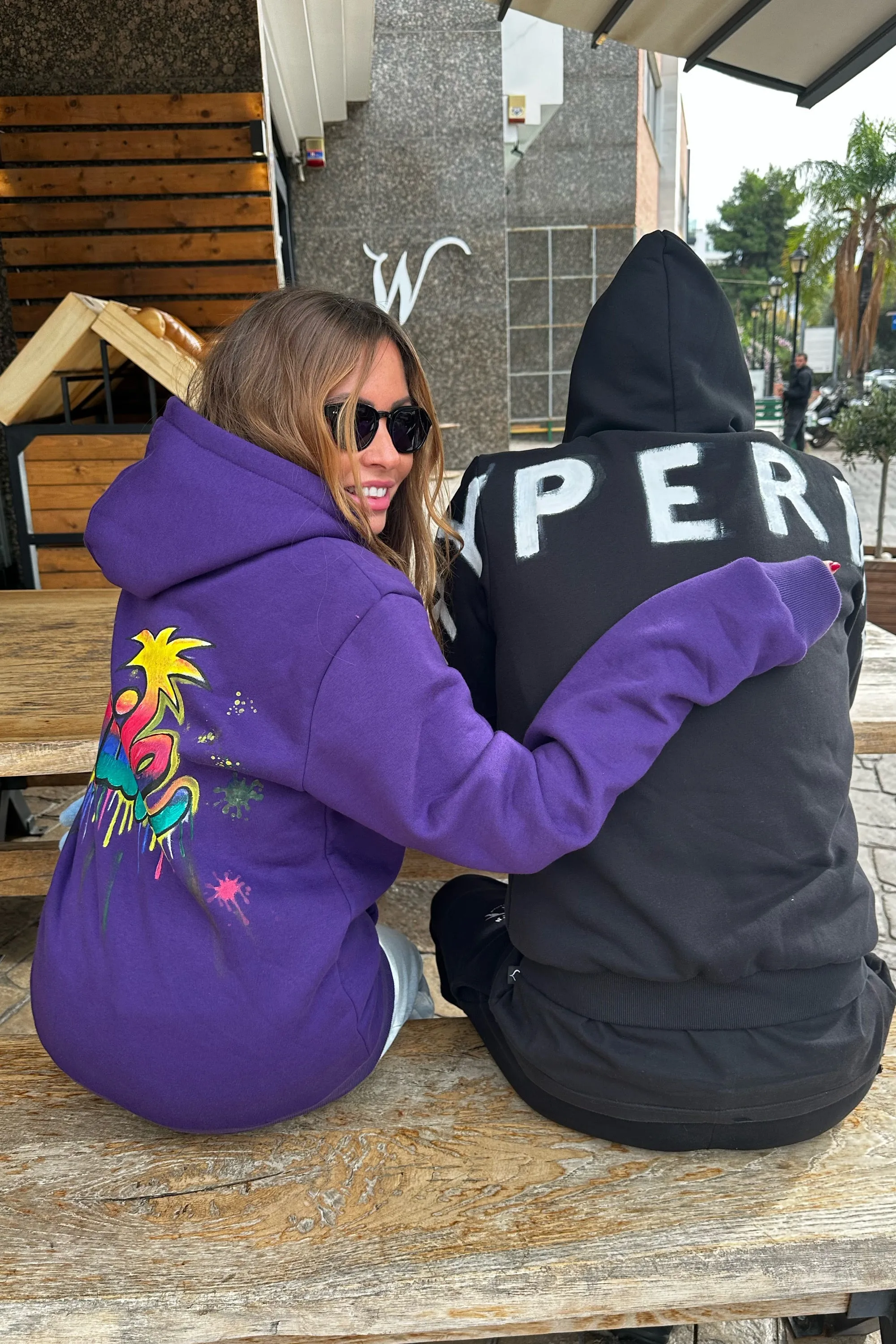SUPER HYPER  HAND PAINTED HOODIE