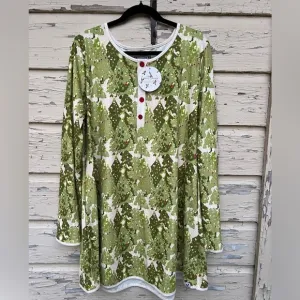SweetHoney Clothing Holly Christmas Holiday Soft Cozy Pajamas Nightgown XL NWT