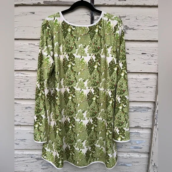 SweetHoney Clothing Holly Christmas Holiday Soft Cozy Pajamas Nightgown XL NWT