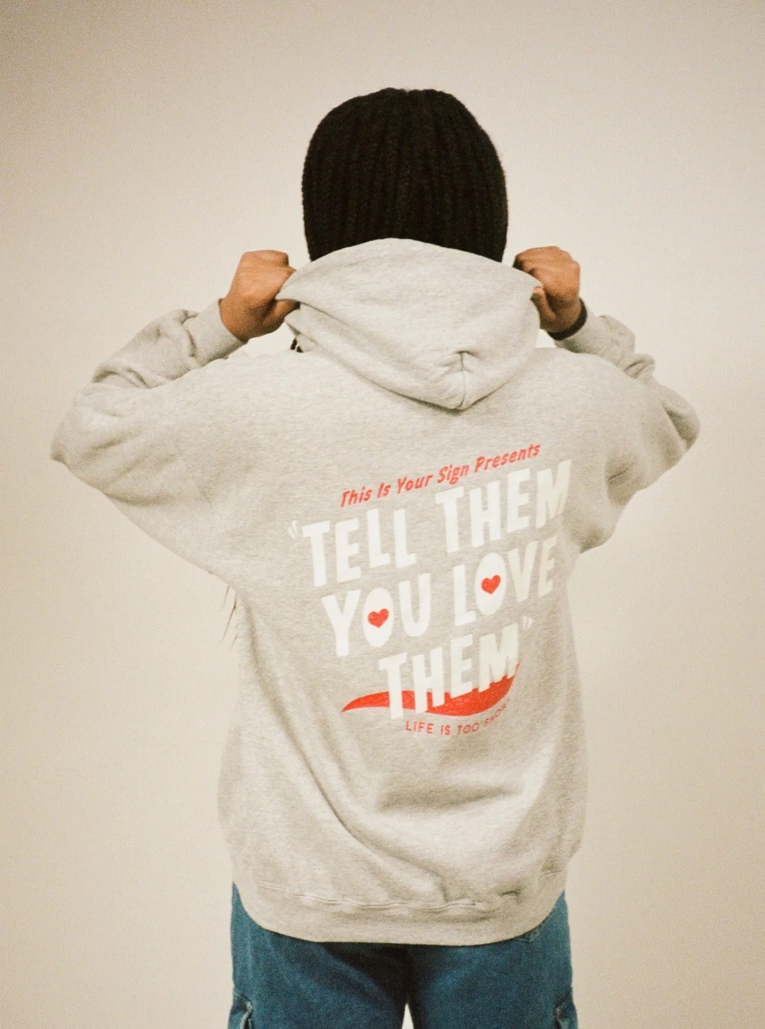 TELL THEM YOU LOVE THEM HOODIE (grey)