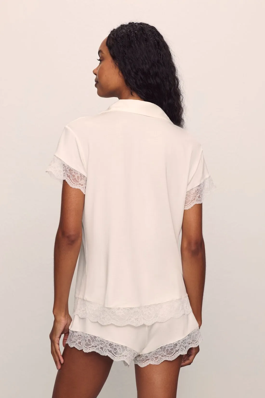 Tencel Modal Short PJ Set - Lace Trim