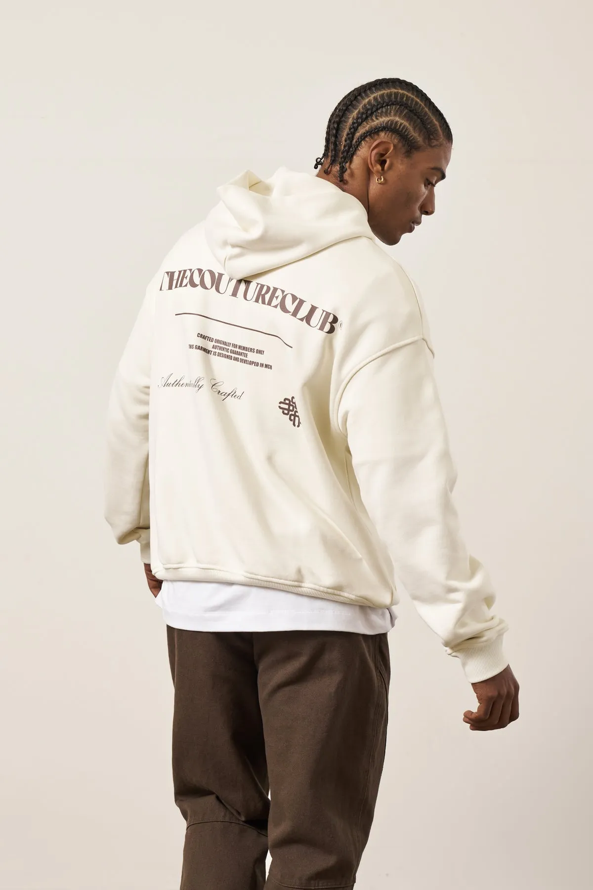 The Couture Club Multi Graphic Hoodie Off White