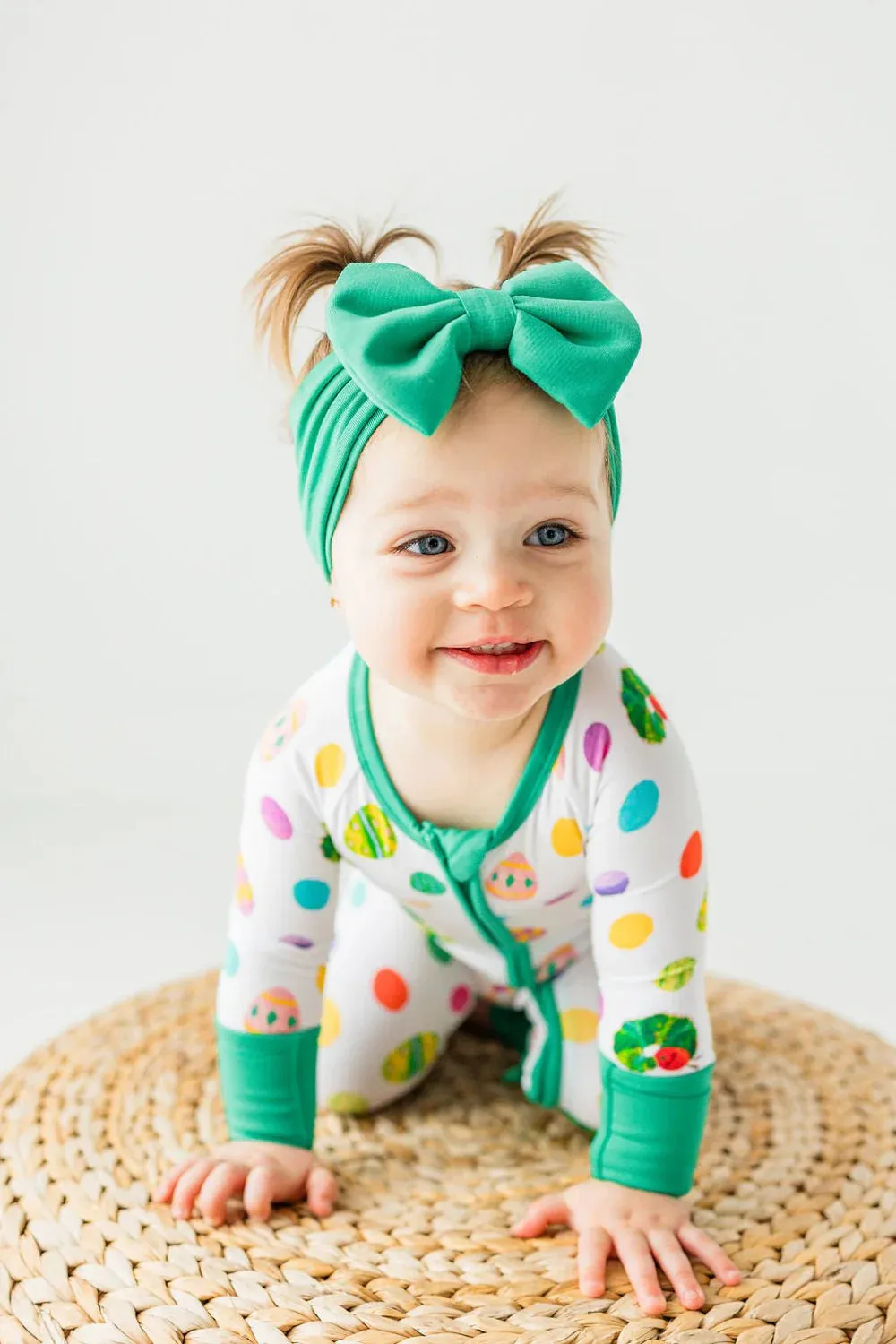The Sleepy Sloth The World of Eric Carle™ Green The Very Sleepy Caterpillar Print Zip Jammies Convertible Romper