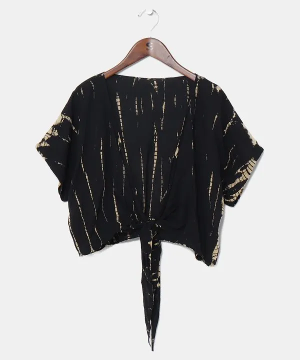 Tie Dye Wide Cropped Cardigan
