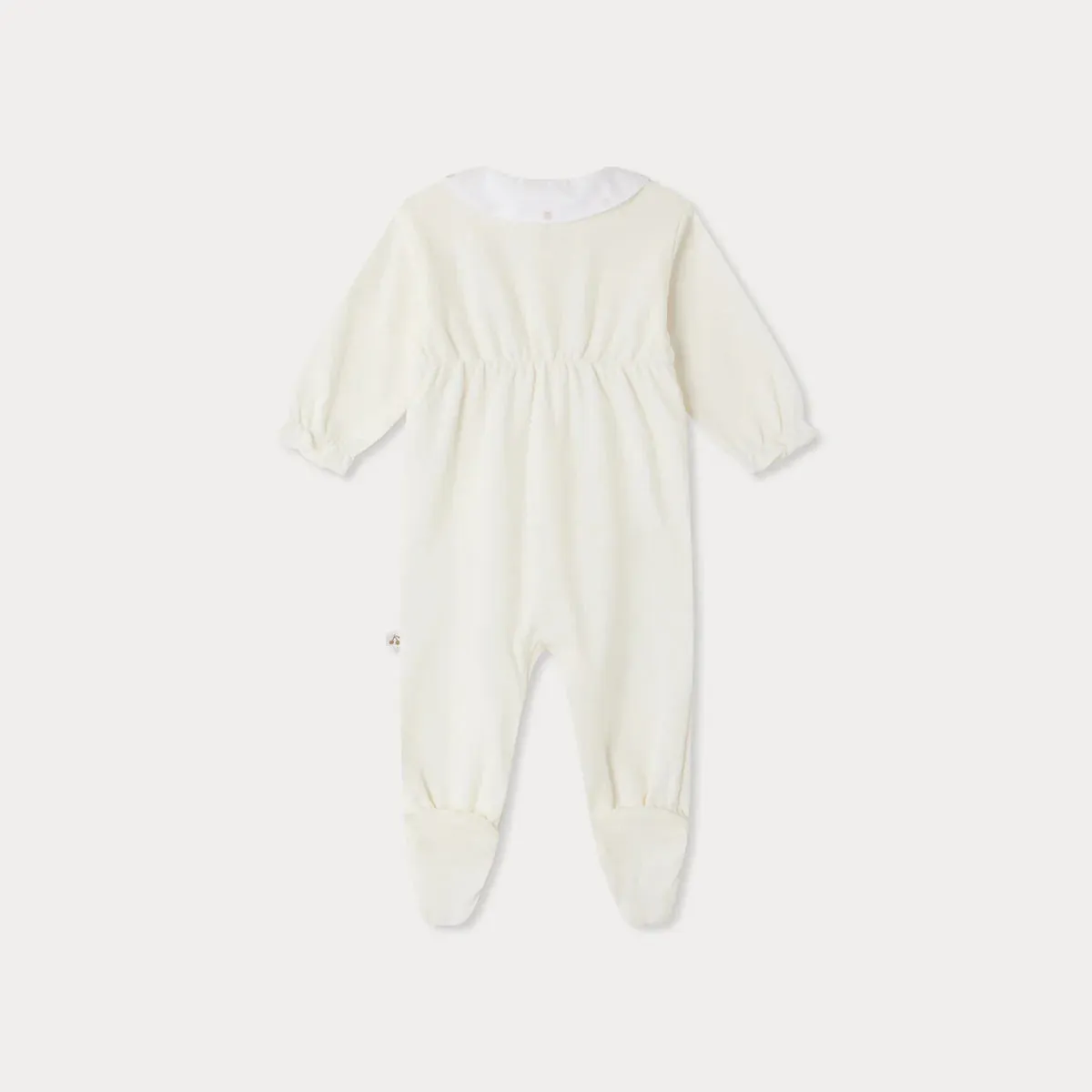 Tintina embroidered collar pointelle knit pajamas