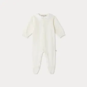 Tintina embroidered collar pointelle knit pajamas