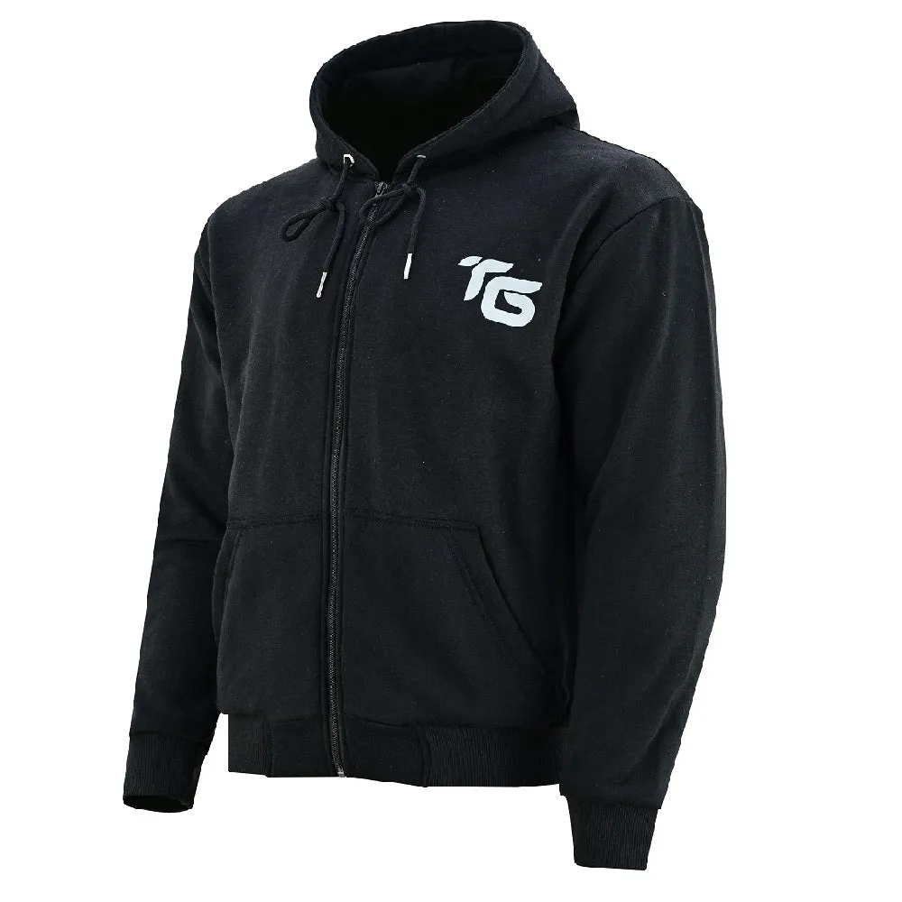 Tuff Gear Motorcycle Hoodie Lined with “DuPont™ and Kevlar® - Black