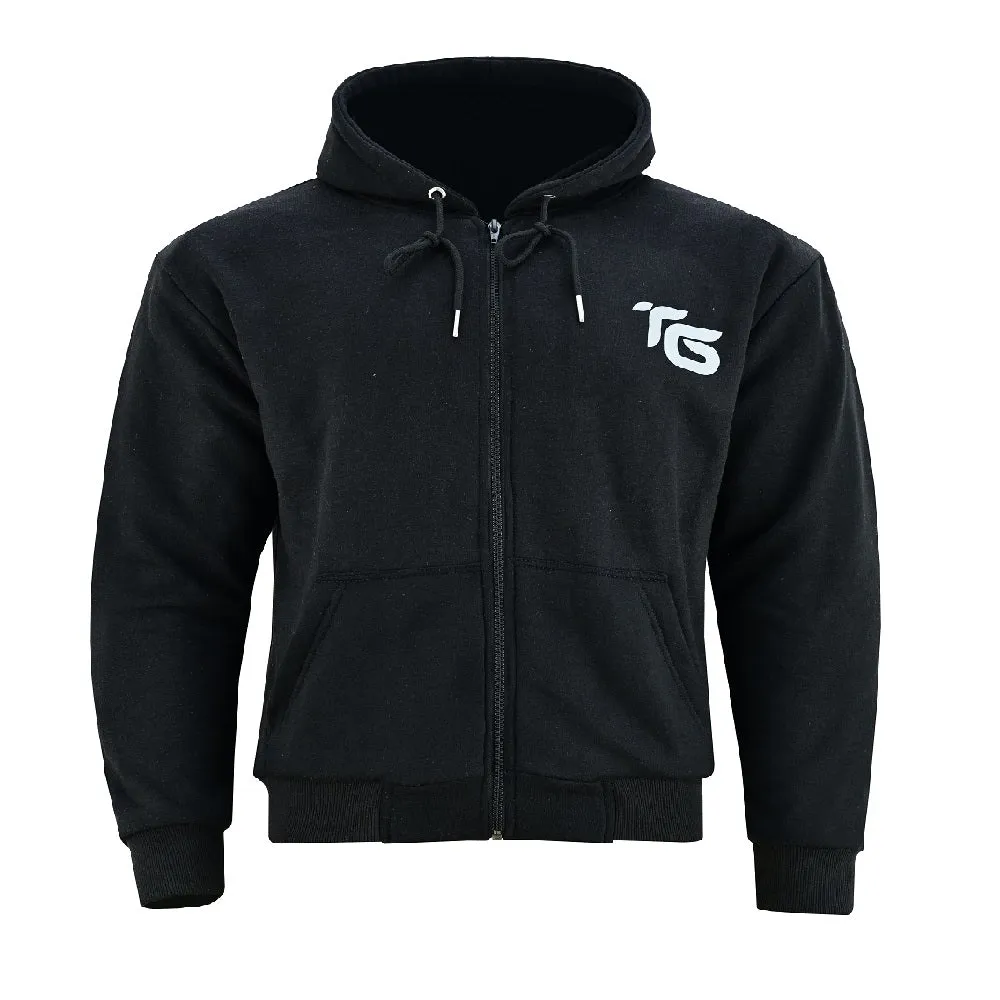 Tuff Gear Motorcycle Hoodie Lined with “DuPont™ and Kevlar® - Black