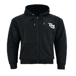 Tuff Gear Motorcycle Hoodie Lined with “DuPont™ and Kevlar® - Black