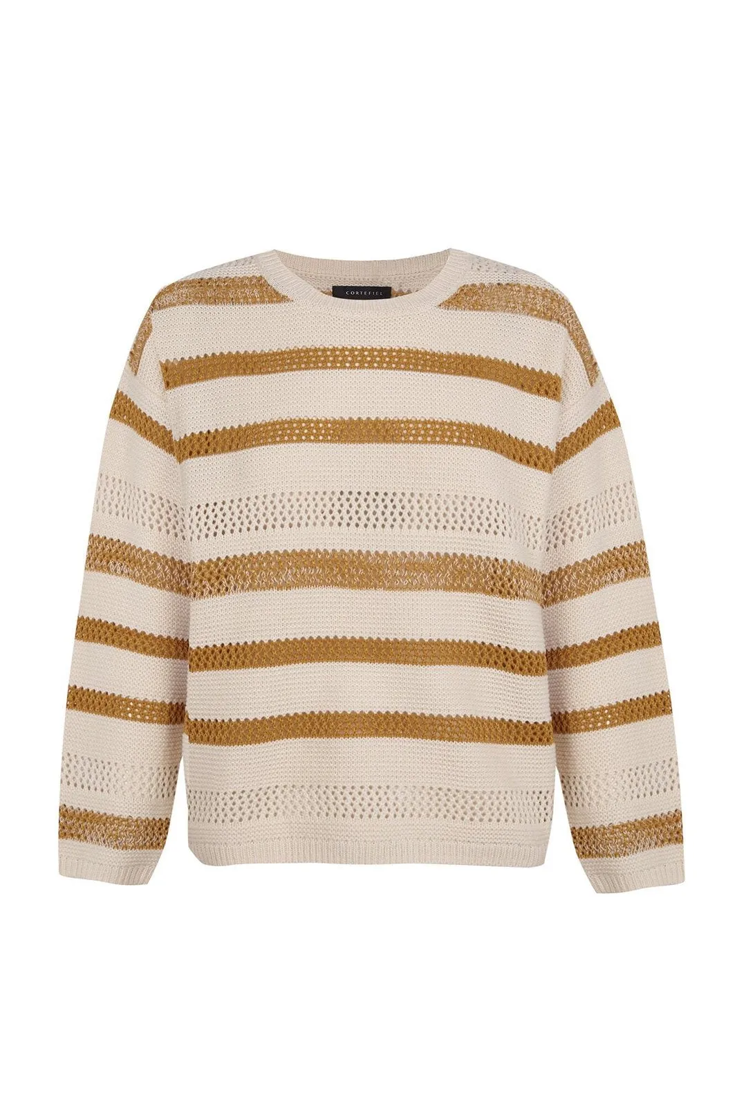 Two-tone striped jumper - Ivory