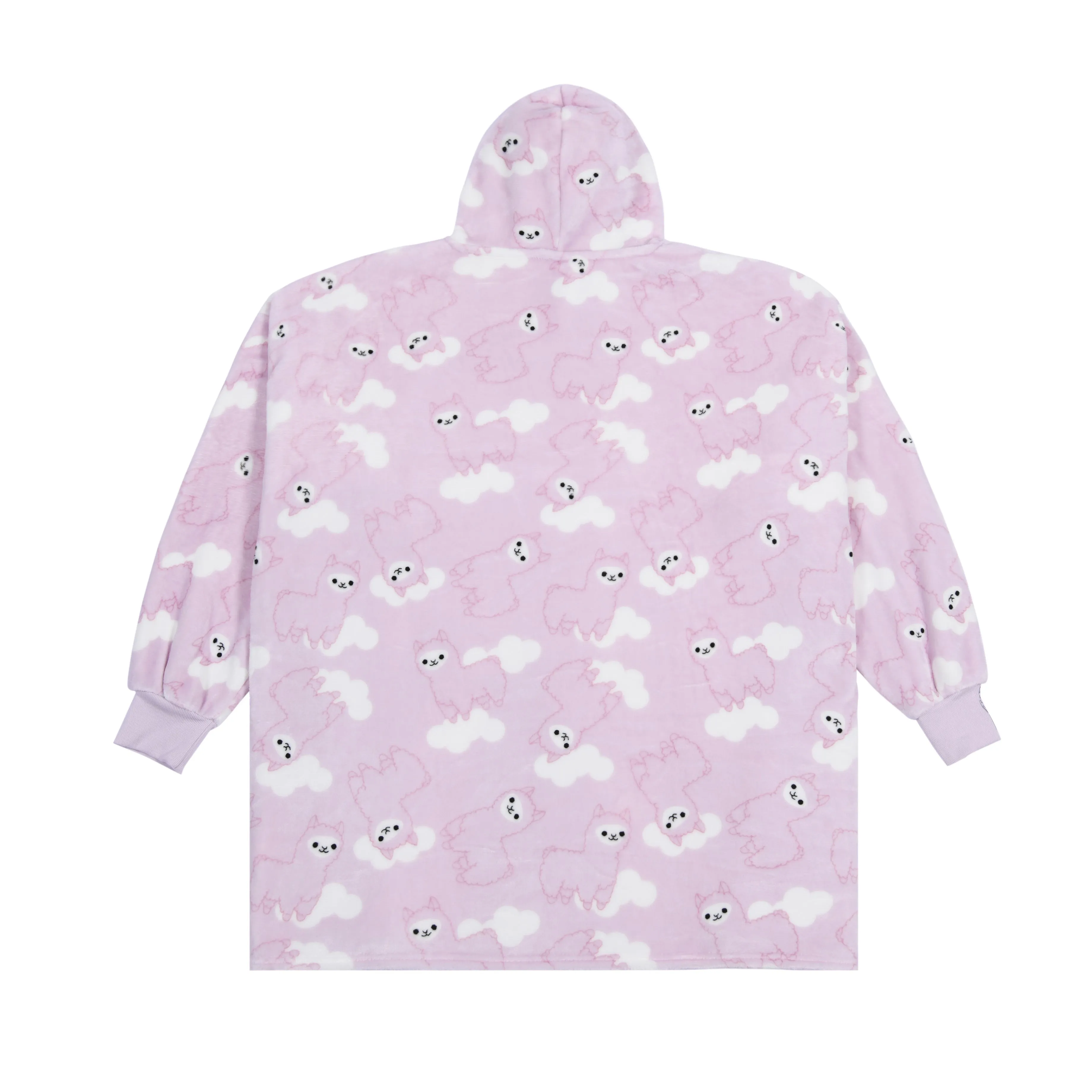 UGGOWEAR Giant Hoodie Llama Face Adult Light Pink
