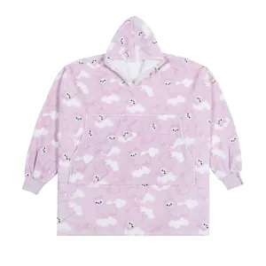 UGGOWEAR Giant Hoodie Llama Face Adult Light Pink