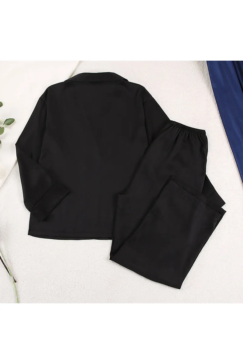 UK0249 Silky Shirt and Pants Set