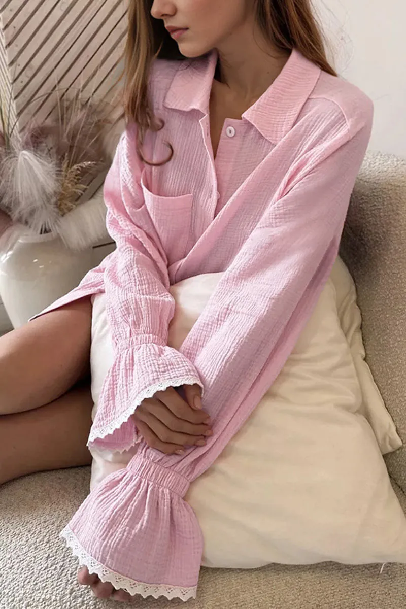 UK0398 Cotton Shirt and Pants Set