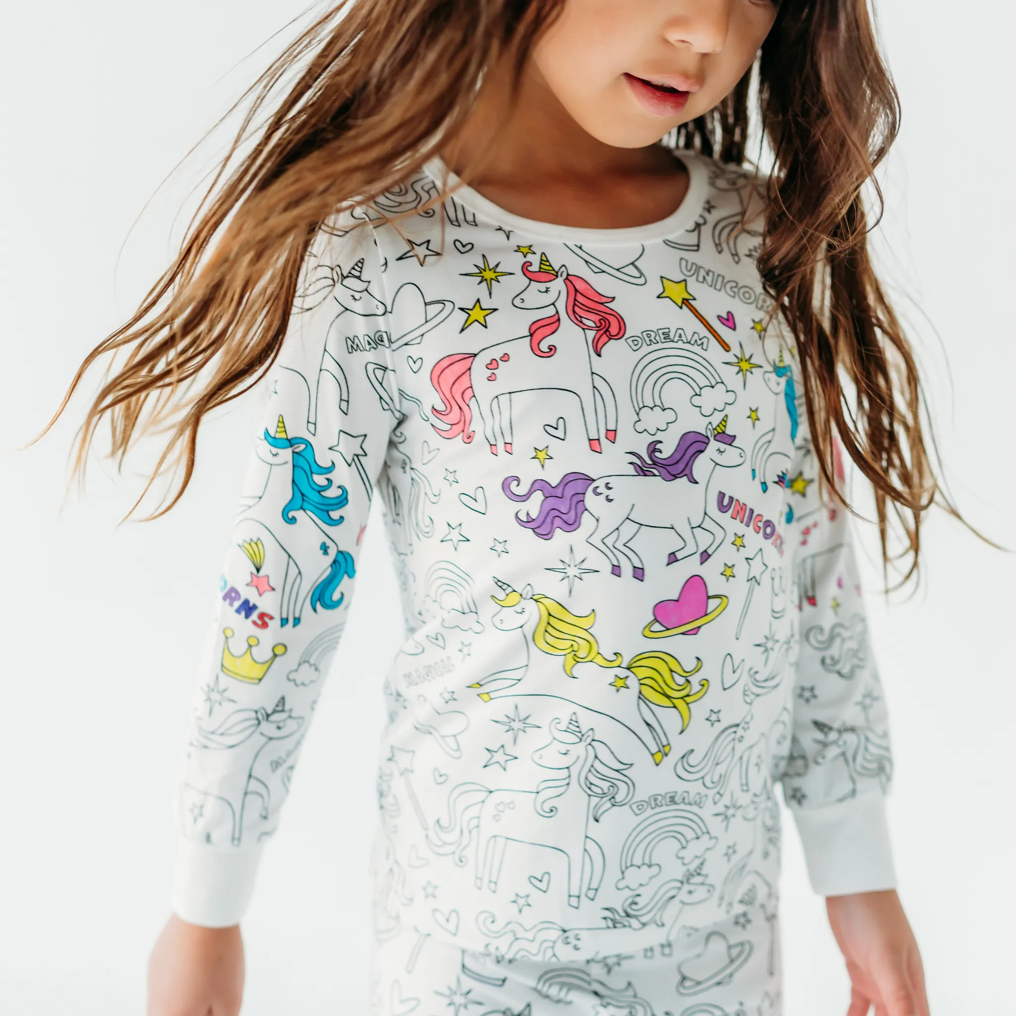 Unicorn Dreams Colorable Pajamas