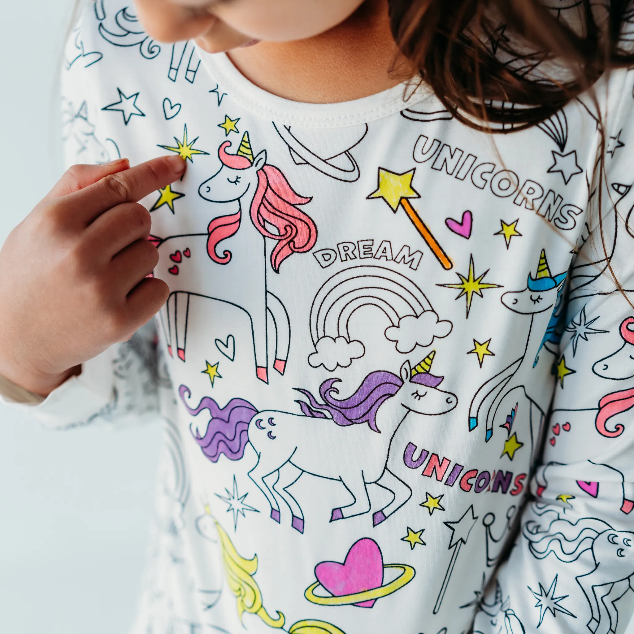 Unicorn Dreams Colorable Pajamas