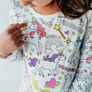Unicorn Dreams Colorable Pajamas