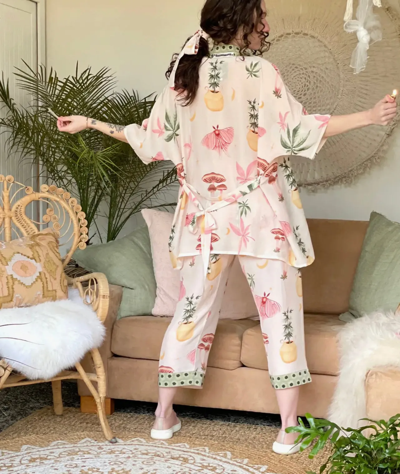 Up In Smoke Bamboo Pajamas 2 pc
