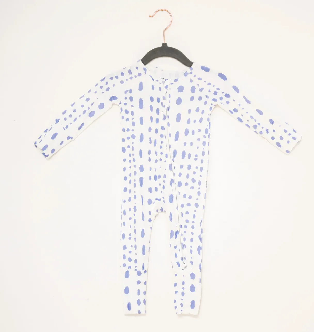 Uptown Baby Dalmatian Dot Sleep Romper - Pink or Blue