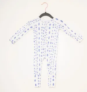 Uptown Baby Dalmatian Dot Sleep Romper - Pink or Blue