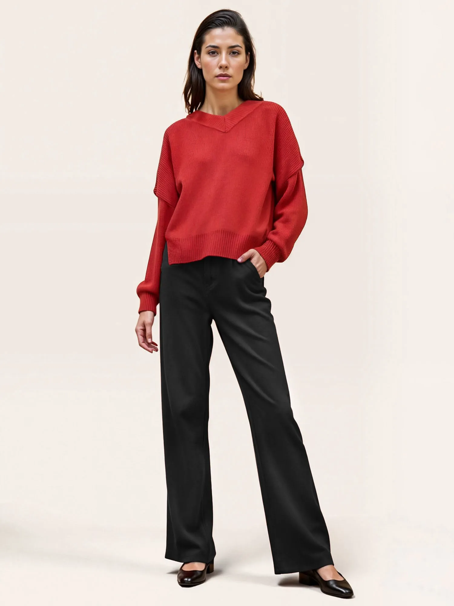 V Neck Oversized Sweater