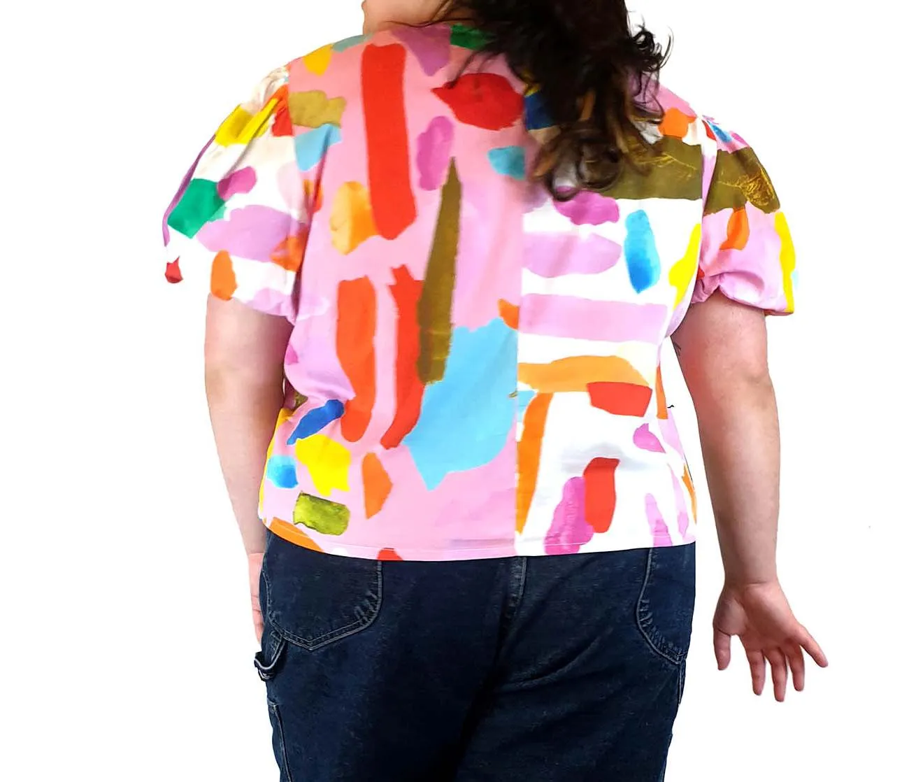 Variety Hour cropped short sleeve top size 3XL (multiple faults)
