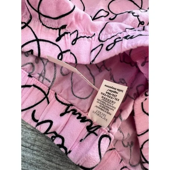 Victoria Secret Pajama Set NWT Flannel two piece‎ pajamas XXL Sweet Dreams 2XL