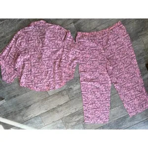 Victoria Secret Pajama Set NWT Flannel two piece‎ pajamas XXL Sweet Dreams 2XL
