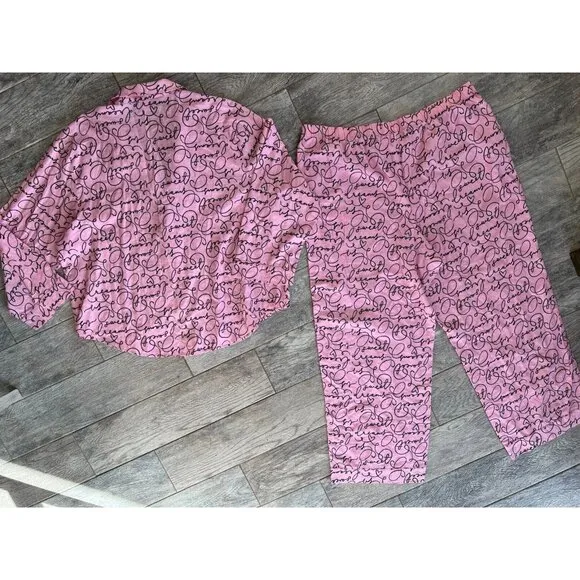 Victoria Secret Pajama Set NWT Flannel two piece‎ pajamas XXL Sweet Dreams 2XL