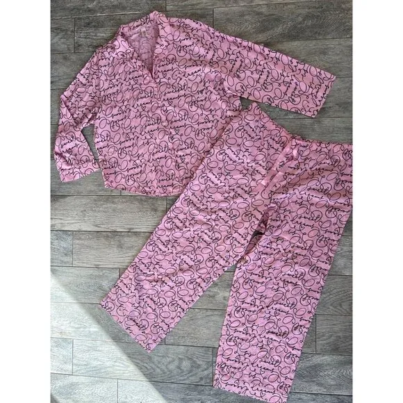 Victoria Secret Pajama Set NWT Flannel two piece‎ pajamas XXL Sweet Dreams 2XL