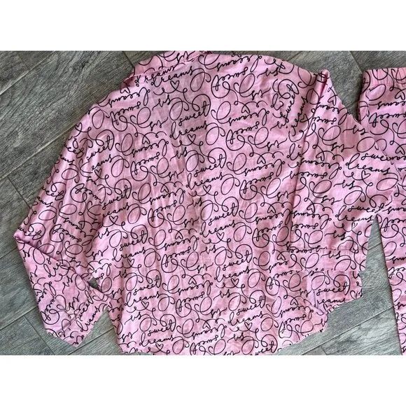 Victoria Secret Pajama Set NWT Flannel two piece‎ pajamas XXL Sweet Dreams 2XL