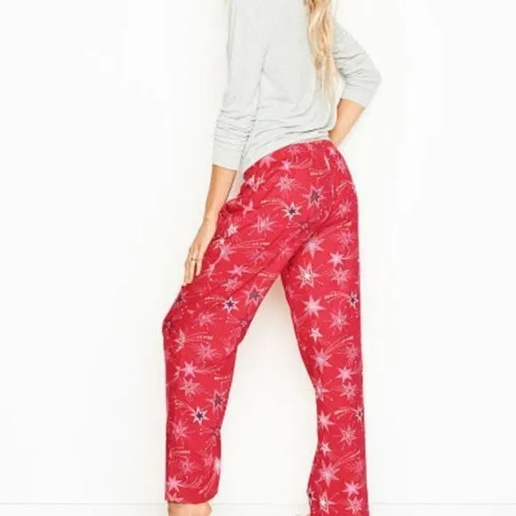 Victoria's Secret holiday Christmas Pajamas Set Small Red 2pc set