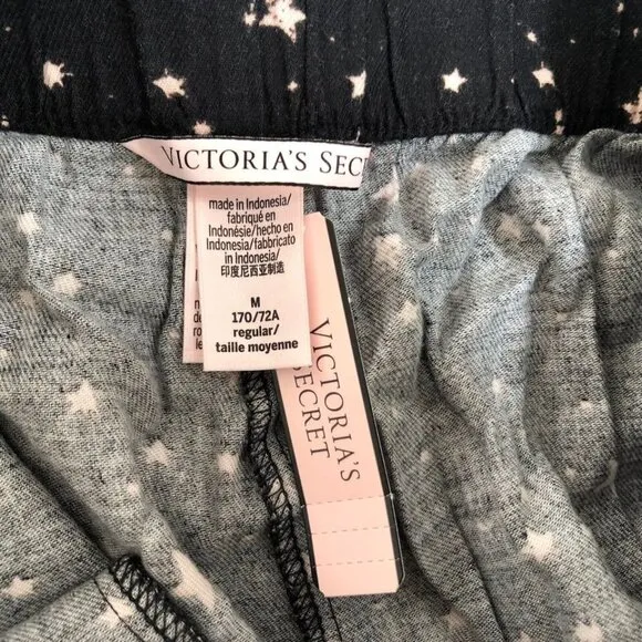 Victoria's Secret Valentines Pajamas Meduim flannel jogger tee jammer set Love