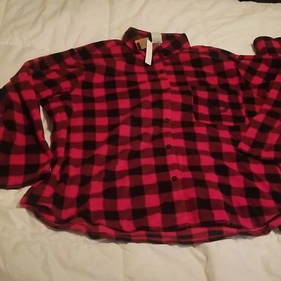 Victoria's Secret Pink Plaid Light Flannel PJ Pant Set